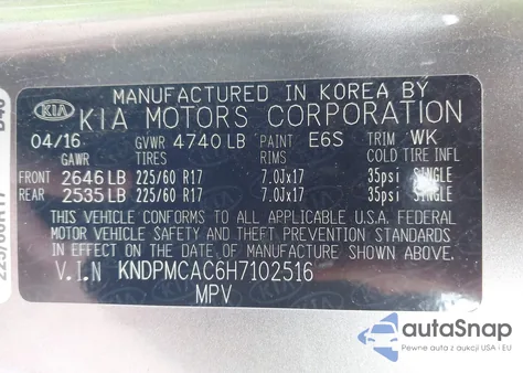 2017 Kia Sportage Lx from USA, damaged, VIN KNDPMCAC6H7102516